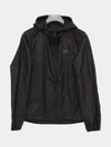 Triangle Logo Hoodie Zip Up Jacket Black - PRADA - BALAAN 2