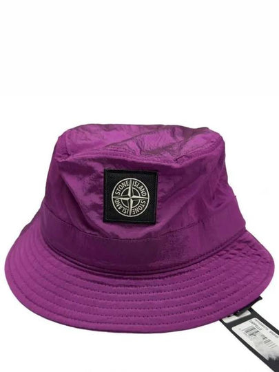 Logo Patch Nylon Metal Bucket Hat Magenta - STONE ISLAND - BALAAN 2