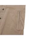 Stripe Detail Belt Cotton A-Line Skirt Beige - BOTTEGA VENETA - BALAAN.