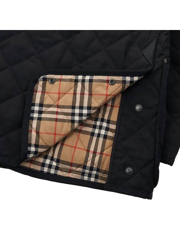 Quilted Thermoregulated Barn Jacket Black - BURBERRY - BALAAN 9