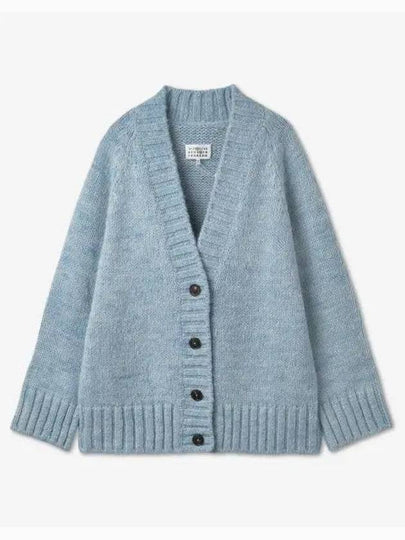 Botanical Dyed V-Neck Knit Cardigan Pale Blue - MAISON MARGIELA - BALAAN 2