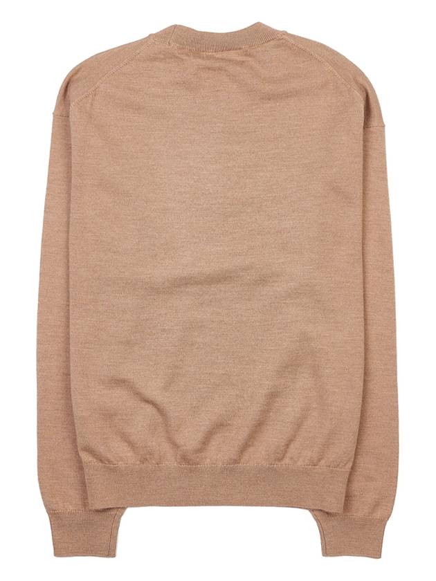 Boke Flower Logo Wool Knit Top Light Brown - KENZO - BALAAN 3