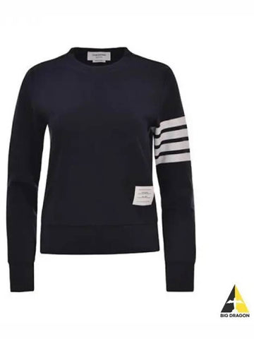 Women s Diagonal Armband Sweatshirt Navy Light Gray FJT002A 00535 - THOM BROWNE - BALAAN 1