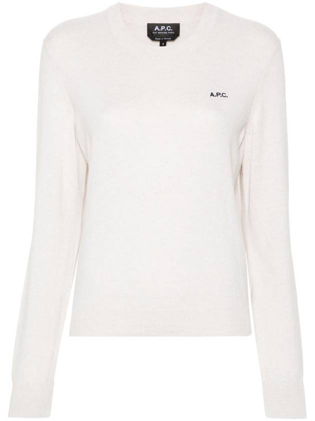 Victoria Embroidery Logo Sweatshirt Ivory - A.P.C. - BALAAN 2