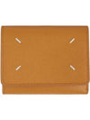 Stitch Leather Tri-Fold Half Wallet Mustard - MAISON MARGIELA - BALAAN 1