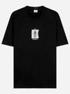 30/2 Mercerized Jersey Twisted Graphic Short Sleeve T-Shirt Black - CP COMPANY - BALAAN 2