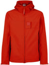 Logo Patch Metropolis Hooded Jacket Red - CP COMPANY - BALAAN.