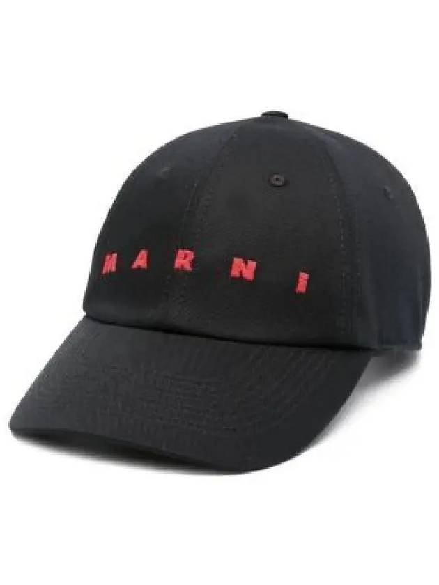 Embroidered Logo Ball Cap Black - MARNI - BALAAN 2