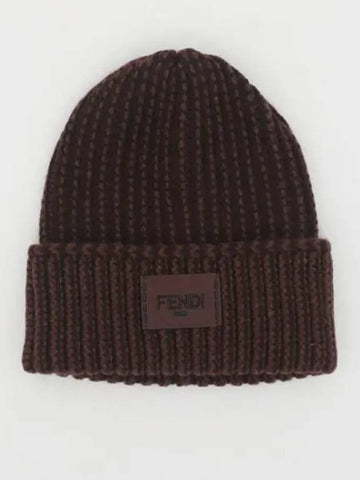 Patch logo wool beanie FXQ869 ASG3 F0AU3 1151339 - FENDI - BALAAN 1