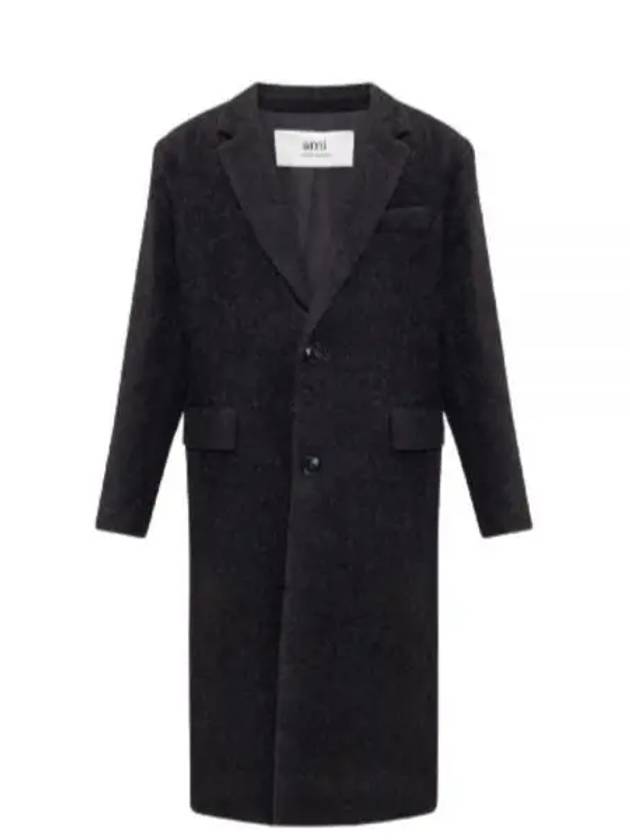 Men's Wool Single Coat Black - AMI - BALAAN 2