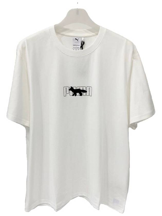x Kitsune embroidery logo white short sleeve tshirt SPPMU00101 - PUMA - BALAAN 1