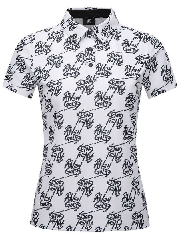 Official W LOGO PATTERN SHORT T SHIRT WH - ANEWGOLF - BALAAN 1