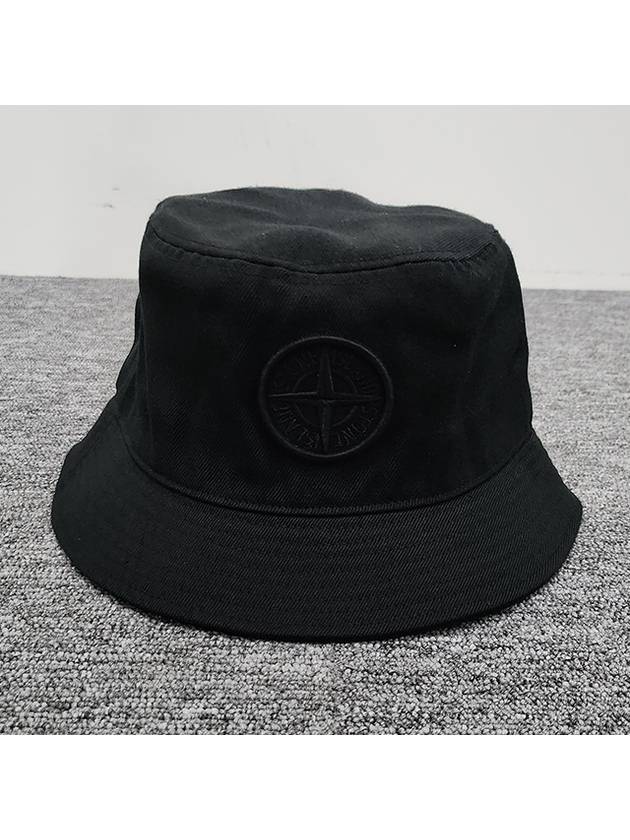 Compass Motif Bucket Hat Black - STONE ISLAND - BALAAN 3