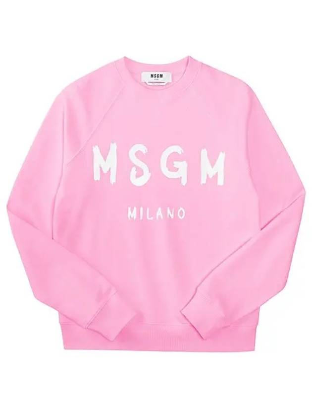 Brush Logo Printing Sweatshirt Pink - MSGM - BALAAN 3