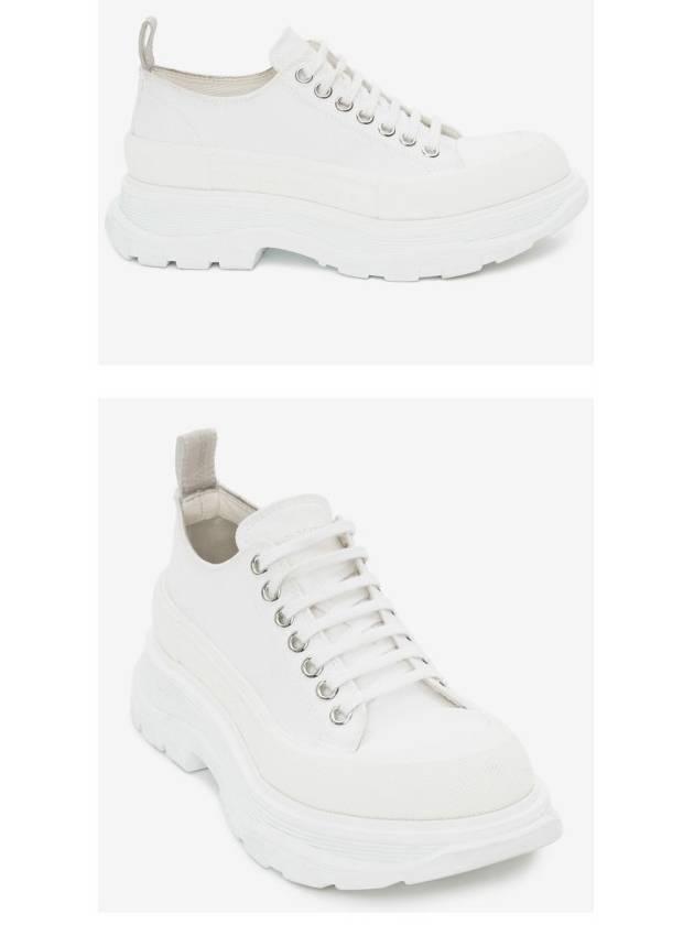 Tread Slick Canvas Low Top Sneakers White - ALEXANDER MCQUEEN - BALAAN 5