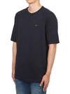 30/1 Sponge Fleece Short Sleeve Sweatshirt Navy - CP COMPANY - BALAAN 3