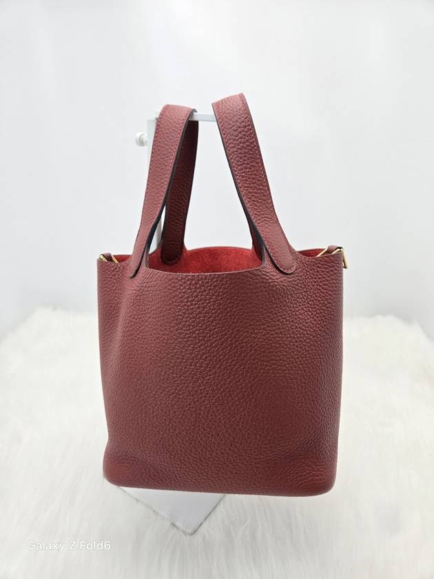 Picotin Lock 18 Tote Bag Rouge - HERMES - BALAAN 4