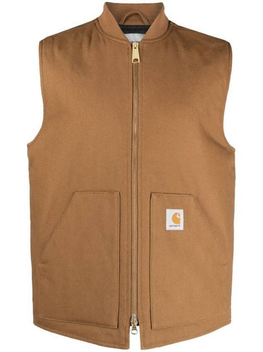 Logo Patch Zipper Vest Hamilton Brown - CARHARTT WIP - BALAAN 1