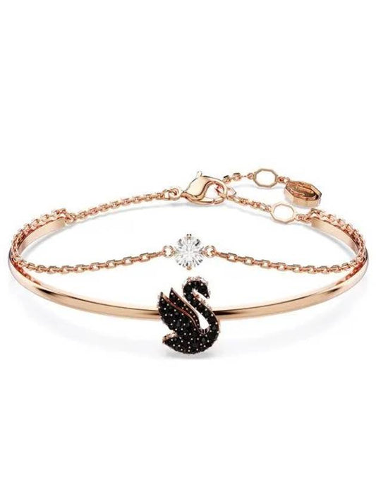 Swan Crystal Bracelet Black Rose Gold - SWAROVSKI - BALAAN 2