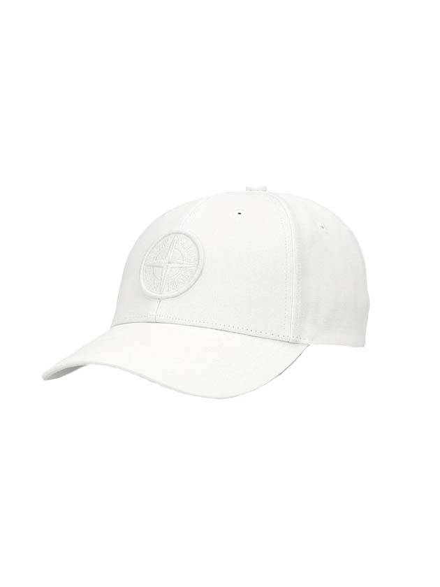 Logo Patch Ball Cap White - STONE ISLAND - BALAAN.