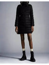 Flammette Long Down Jacket Black - MONCLER - BALAAN 5