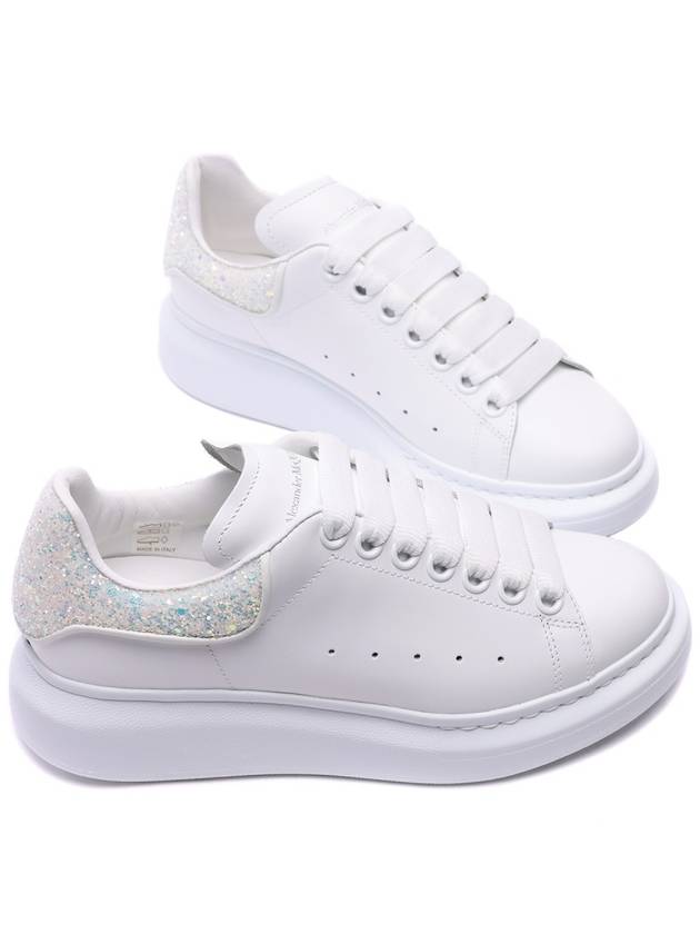 Oversole Glitter Tab Low Top Sneakers White - ALEXANDER MCQUEEN - BALAAN 6