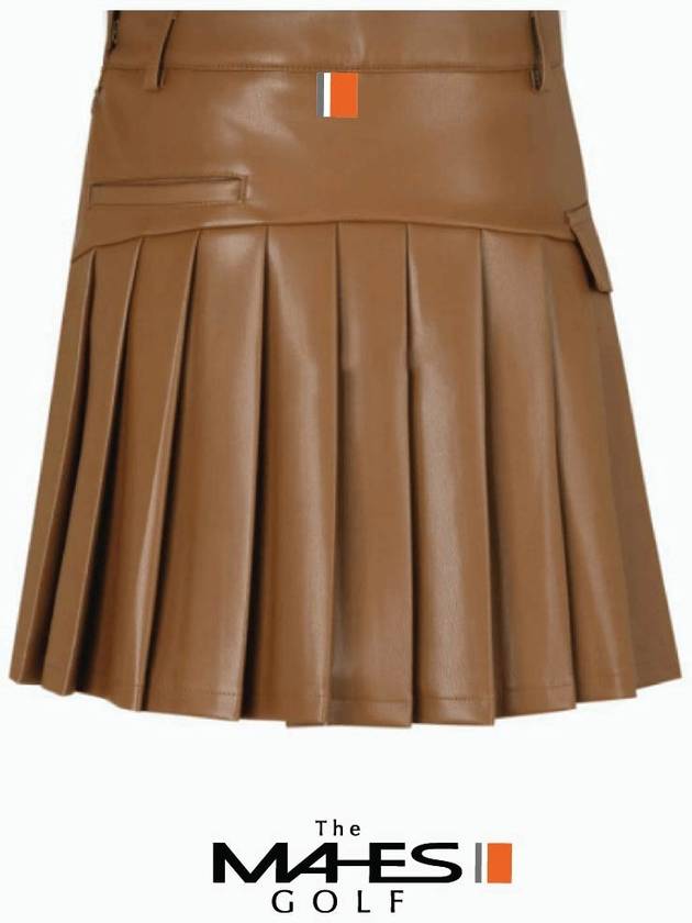 Skirt Shorts Orange Label Royal Brown Pleated Skirt GKW9163 - MAHES - BALAAN 2