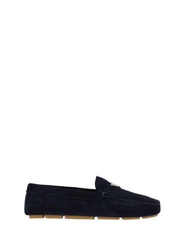 Suede Loafers Navy - PRADA - BALAAN 1