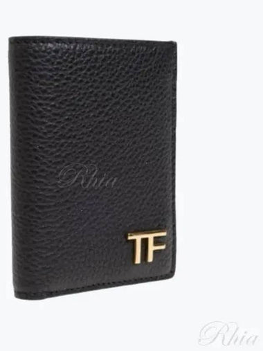 Card Wallet Grain Folding Black YT279 - TOM FORD - BALAAN 1