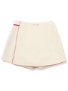 Wrap Skirt Look Shorts CREAM WOMAN - MALBON GOLF - BALAAN 2