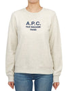 Women's Tina Logo Sweat Sweatshirt Heather Ecru - A.P.C. - BALAAN 4