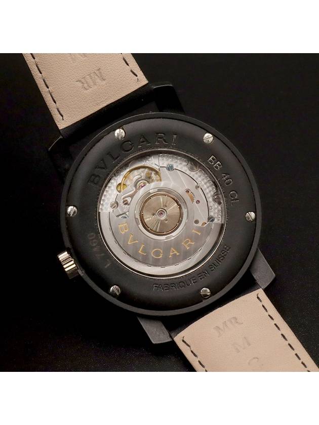 Black 40MM Automatic Carbon Gold Rome Watch - BVLGARI - BALAAN 5