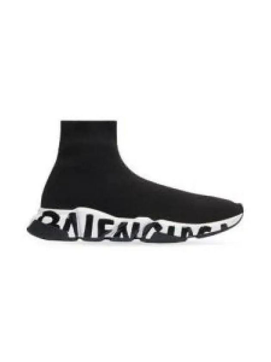 Speed Midsole Graffiti High Top Sneakers White Black - BALENCIAGA - BALAAN 2