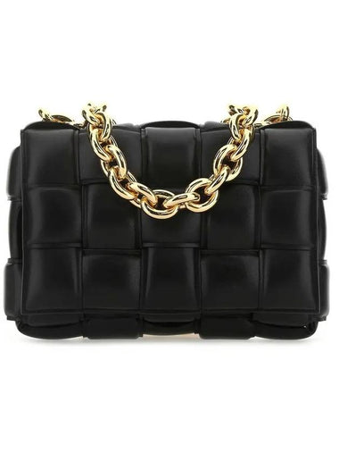 Cassette Lambskin Shoulder Bag Black - BOTTEGA VENETA - BALAAN 1