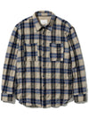 Wool Check Washed Shirt Blue - UJBECOMING - BALAAN 2