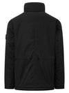 Polyester Micro Twill Zip Up Jacket Black - STONE ISLAND - BALAAN 3