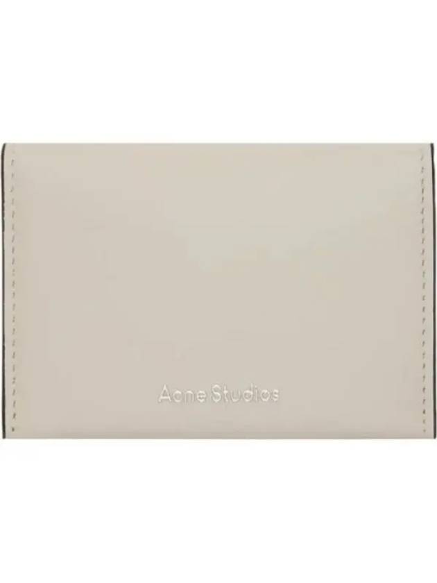 Folded Leather Card Wallet White - ACNE STUDIOS - BALAAN 2