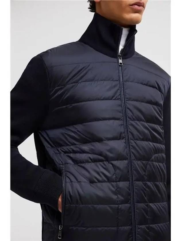 Padded wool cardigan navy blue - MONCLER - BALAAN 7