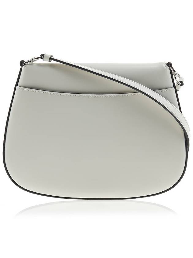 Cleo Brushed Leather Flap Shoulder Bag White - PRADA - 4