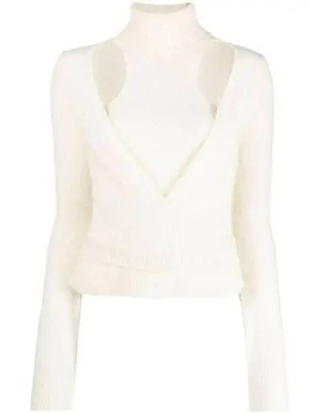 Alpaca Blend Turtleneck Ivory - GANNI - BALAAN 2