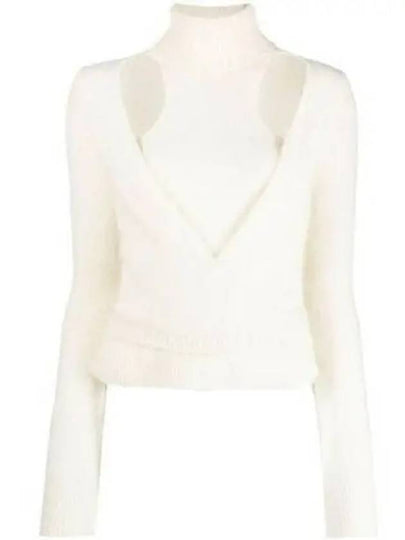 Alpaca Blend Turtleneck Ivory - GANNI - BALAAN 2