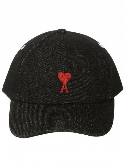 De Coeur Small Heart Logo Ball Cap Dark Grey - AMI - BALAAN 1