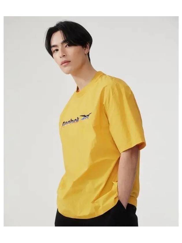 Primary Big Logo Woven T Shirt Mustard - REEBOK - BALAAN 1