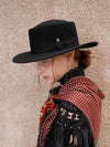 Bohem Flat Top Hat Black - BROWN HAT - BALAAN 1