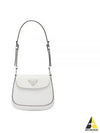 Cleo Brushed Leather Mini Shoulder Bag White - PRADA - BALAAN 2