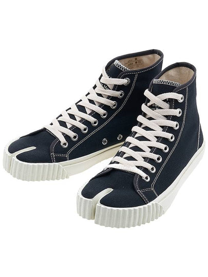 Tabi Split Toe High Top Sneakers Black - MAISON MARGIELA - BALAAN 2