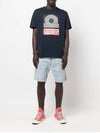 Black Anthony Burrill Logo Classic Cotton Short Sleeve T-Shirt Navy - MAISON KITSUNE - BALAAN 4