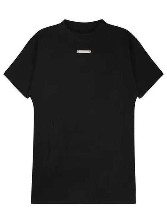 Fancy Rib Short Sleeve T-Shirt Black - MAISON MARGIELA - BALAAN 2