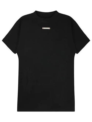 Margiela 23SS S50GC0688 S24430 900 Fancy Lip T-Shirt Black 997858 - MAISON KITSUNE - BALAAN 1