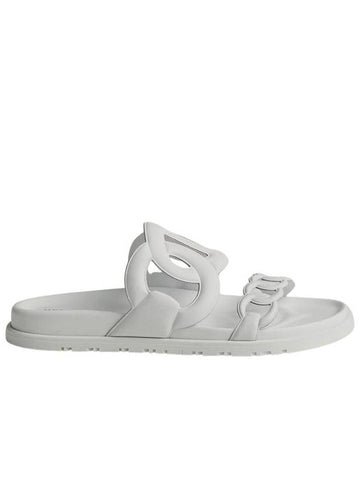 Extra Leather Sandals Blanc - HERMES - BALAAN 1